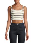 Gina Striped Bustier Crop Top