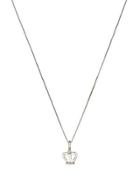 18k White Gold Special Moments Queen's Crown Pendant Necklace W/ Diamond