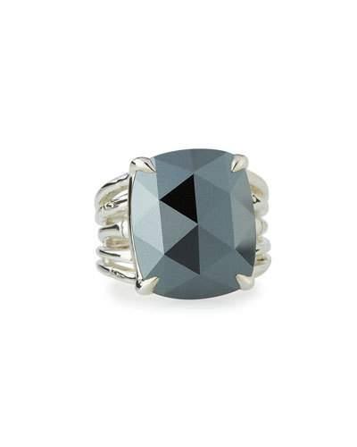 Batu Bamboo Large Hematite Ring,