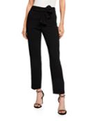 Moss Crepe Straight-leg Bow Pants