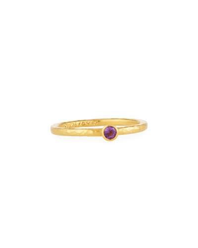 Skittle 24k Amethyst Stacking Ring,