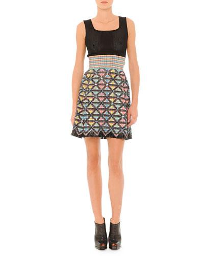 Sleeveless Dress With Textured