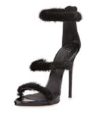 Strappy Mink Fur