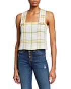 Gideon Plaid Cross-back Crop Top