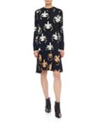 Ghost Orchid Printed Drop-waist Dress