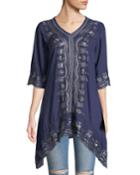 Embroidered Sharkbite Tunic