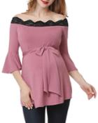Maternity Melisende Off-the-shoulder Scalloped