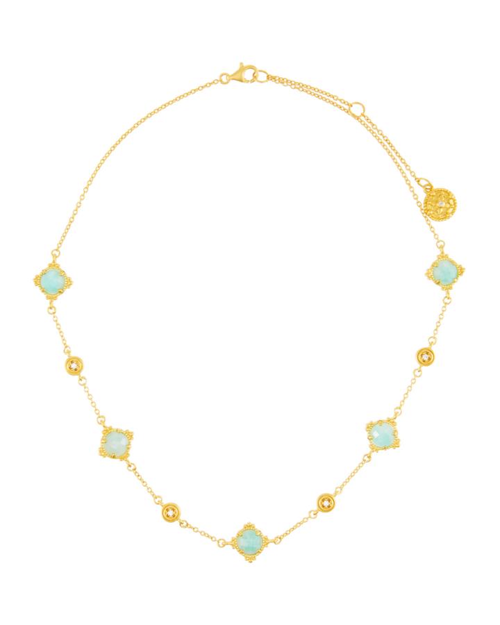 Amazonian Allure Mixed Station Choker Necklace,