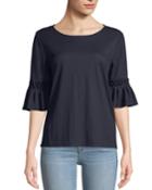 Half-flare Sleeve Woven Blouse