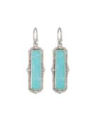 New World Pointed Rectangle Doublet Drop Earrings