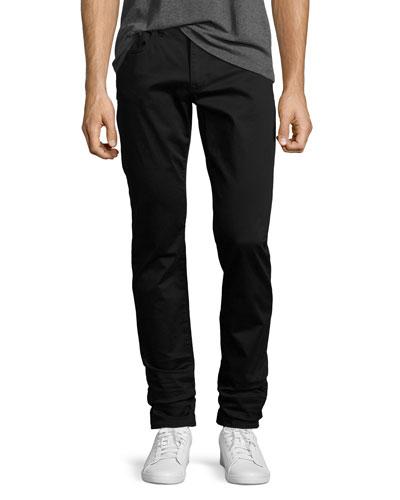 718 Slim-fit Twill Pants, Black