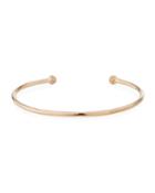 14k Rose Gold Diamond End-cap Cuff Bangle