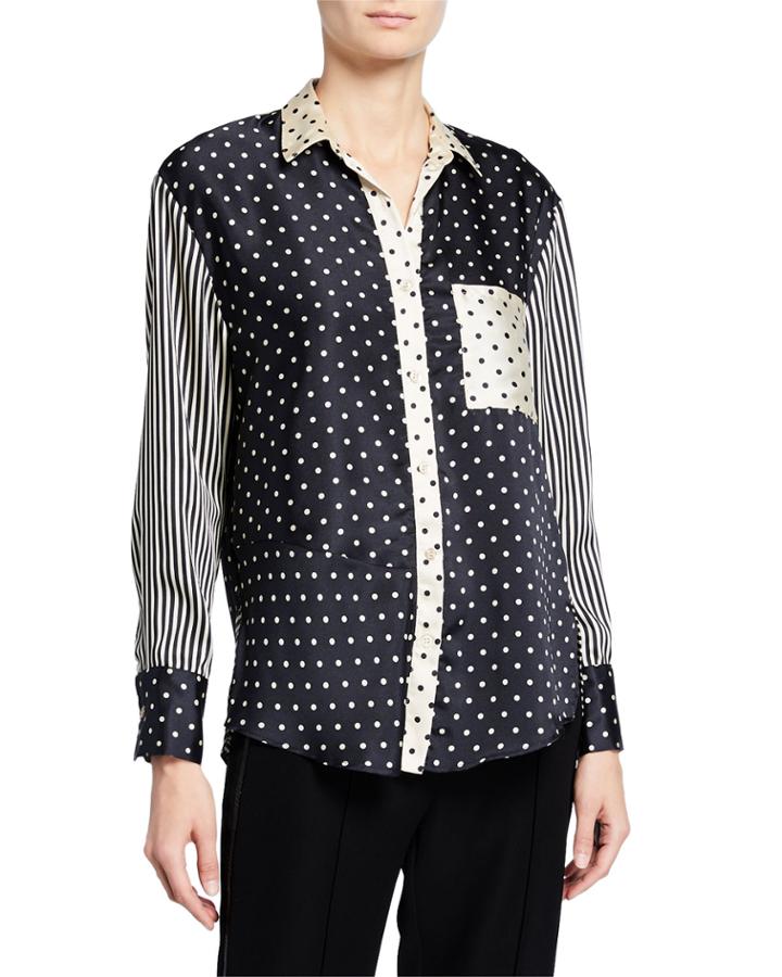 Nikita Stripe And Dots Button-down