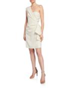 One Shoulder Bowed Cocktail Dress