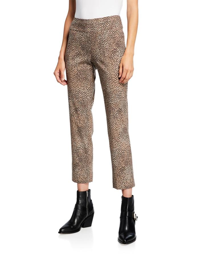 Plus Size Savanna Spot Printed Wonderstretch Pull-on Ankle Pants