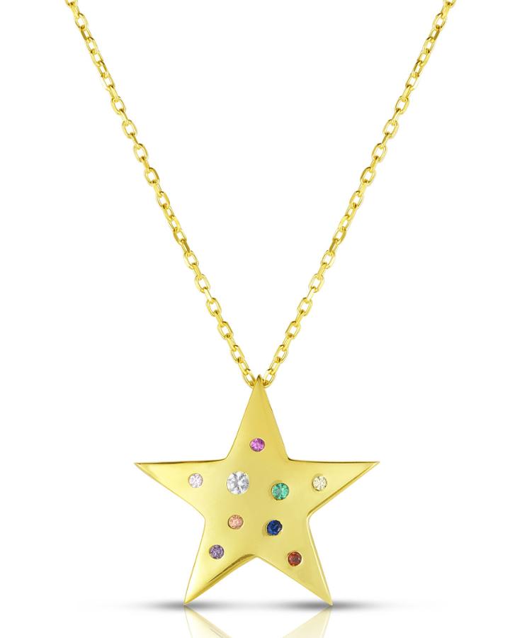 Cubic Zirconia Star Pendant Necklace