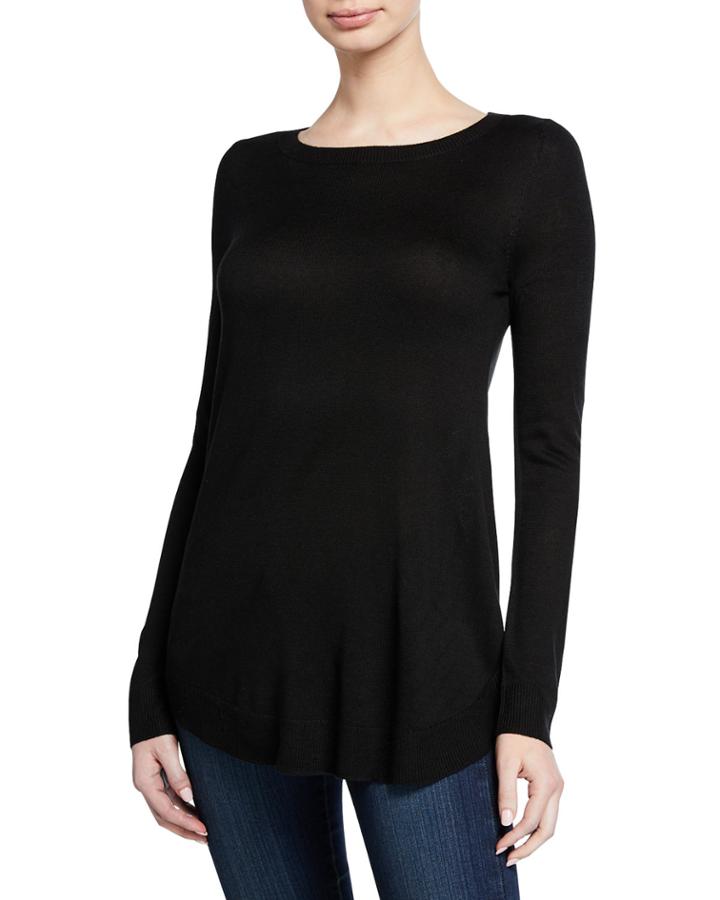 Circular-hem Long-sleeve Top