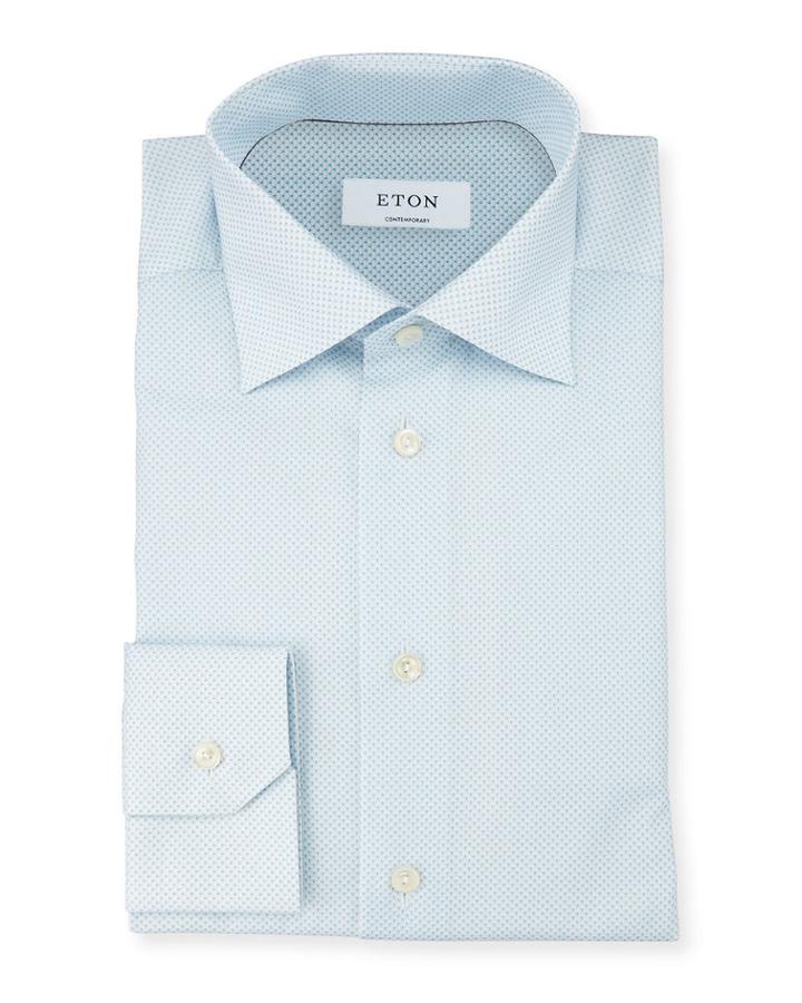 Contemporary-fit Micro-print Woven Dress Shirt,