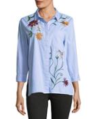 Floral-embroidered Blouse