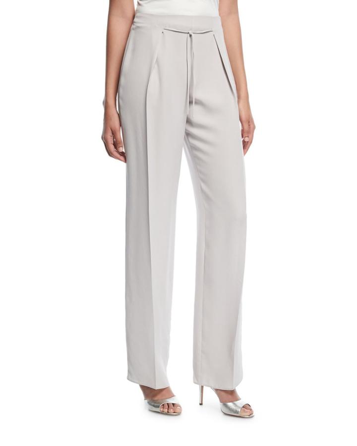 Wide-leg Tie-front