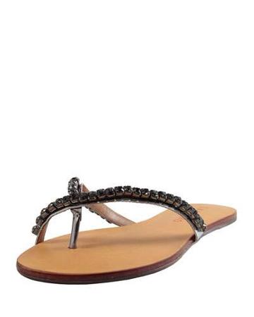 Embellished Flat Thong
