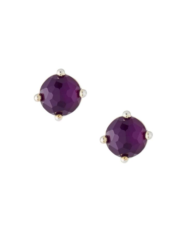 Wonderland Round Mini Stud Earrings In Beet