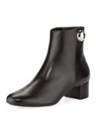 Low-heel Booties With Button Detail