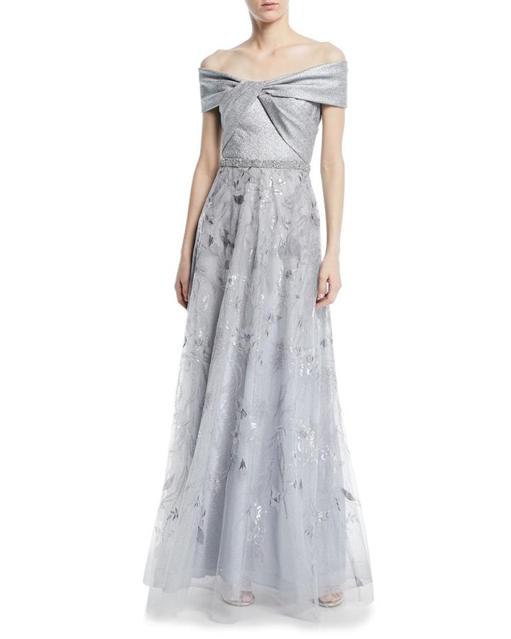 Jacquard Portrait Off-the-shoulder