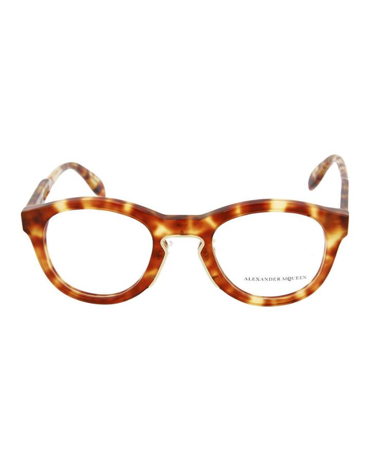 Oversized Havana Round Acetate Optical Glasses