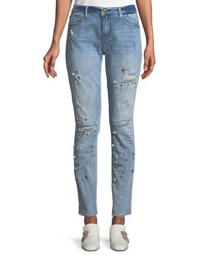 Beau Pearlescent Boyfriend Jeans