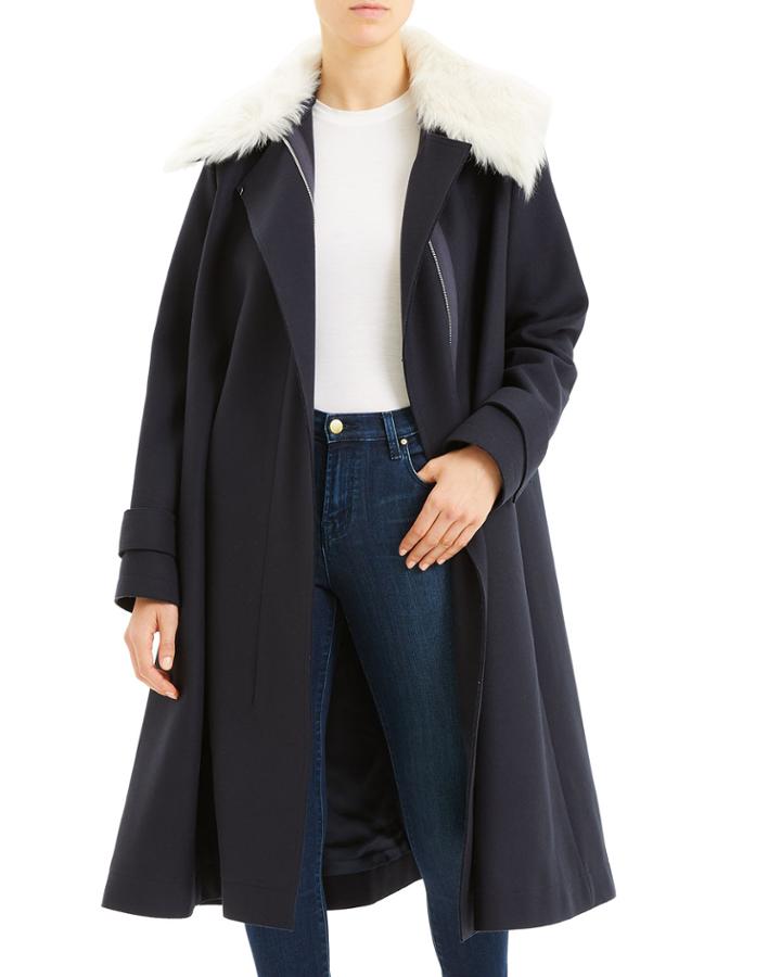 Wool Cloak Coat With