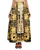 Baroque-print Ball Skirt With