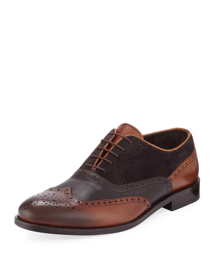 Men's Wing-tip Leather Dress