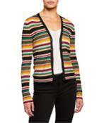 Keke Striped Ribbed Cardigan