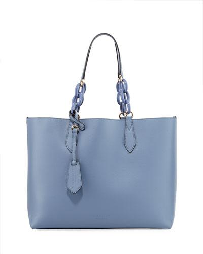 Grained Leather Tote Bag