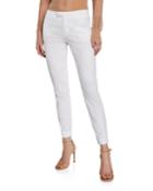 Enzyme Washed Slim Straight-leg Ankle Pants