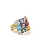18k Rock Candy Mixed-stone Cluster Ring In Summer Rainbow,