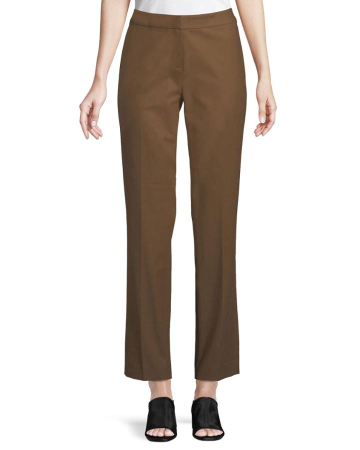 Crosby Straight-leg Stretch-cotton Pants