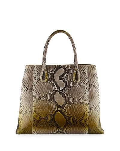 Python Large Tote Bag, Green