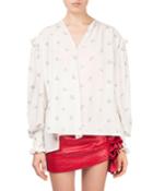 Granelli Small Floral-print Silk Tunic Blouse