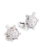 Inlaid Mother-of-pearl Turtle Cuff Links,
