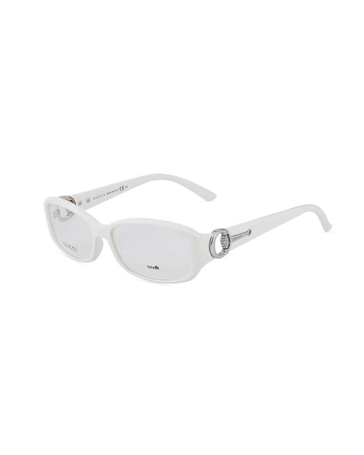 Rectangle Fashion Glasses With Crystal Temple