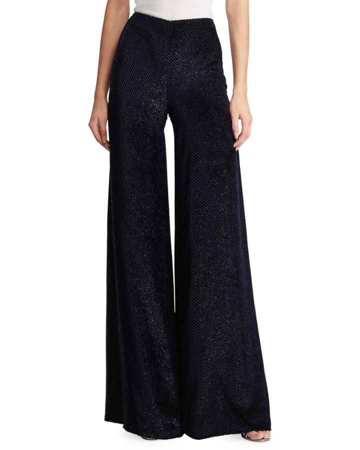 Daria Dream Velvet Fil Coupe Palazzo Pants