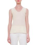 Sleeveless Silk Georgette