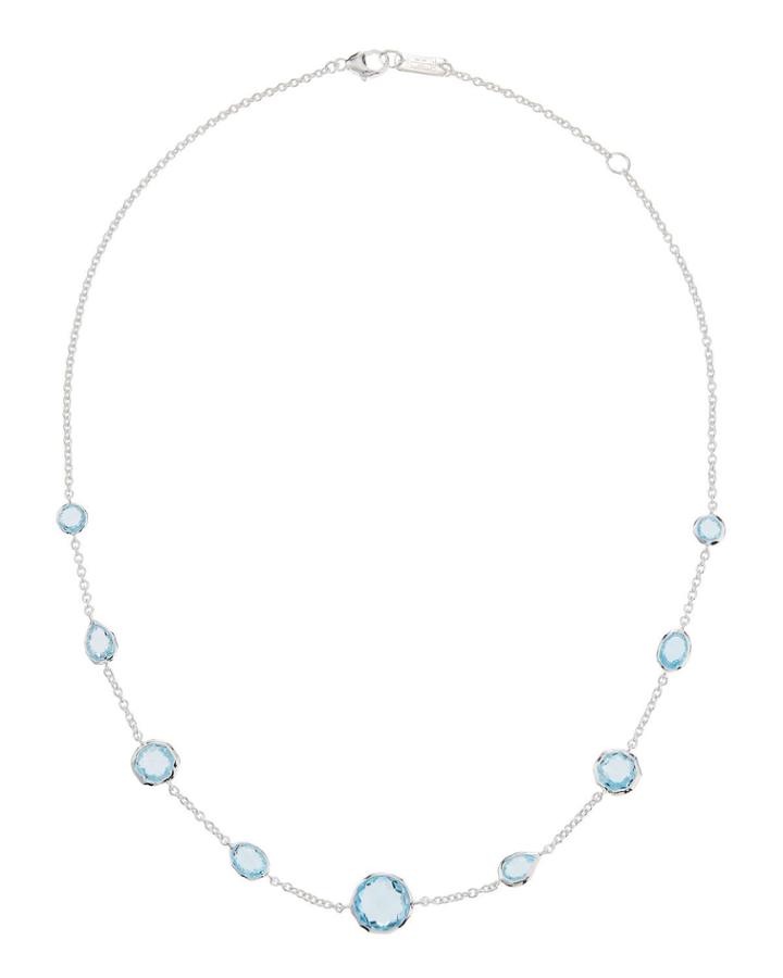 Rock Candy Gelato Short Station Necklace In Blue Topaz