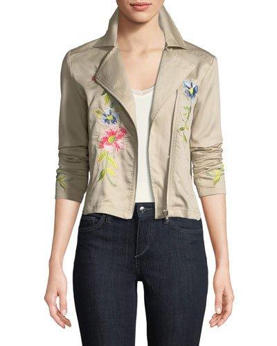 Embroidered Asymmetric Jacket