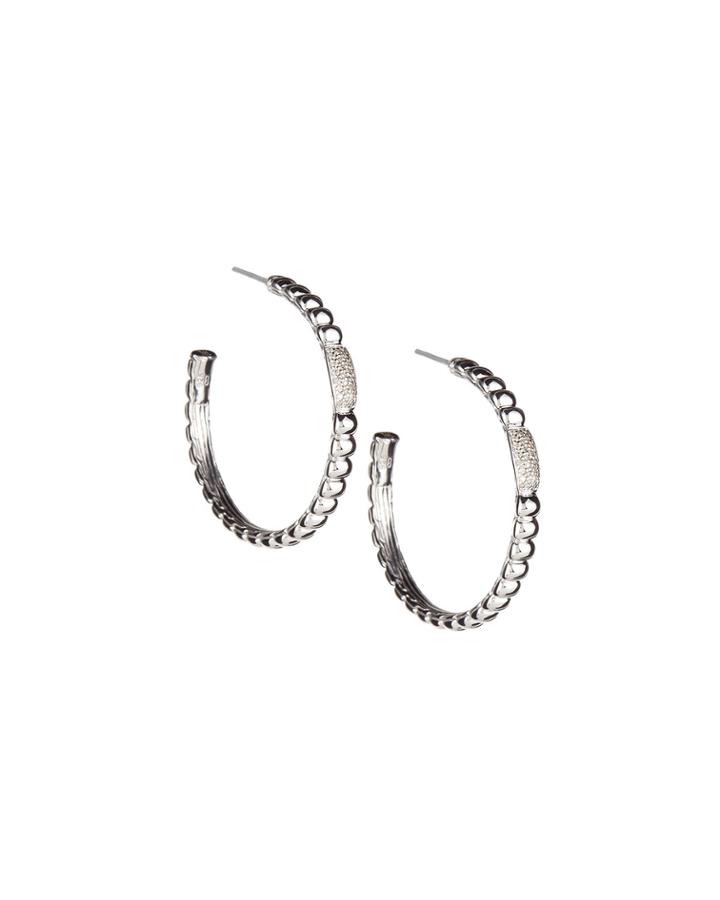 Bedeg Pave Diamond Hoop Earrings
