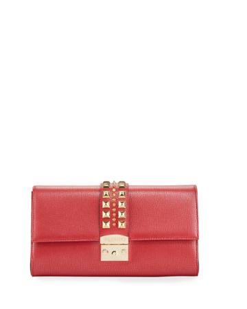 Cocotte Palmelatto Leather Envelope Clutch Bag