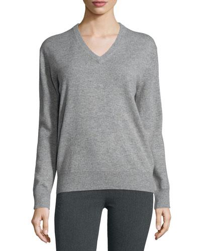 Cashmere V-neck Pullover Sweater,