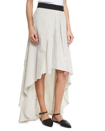 Striped High-low Maxi
